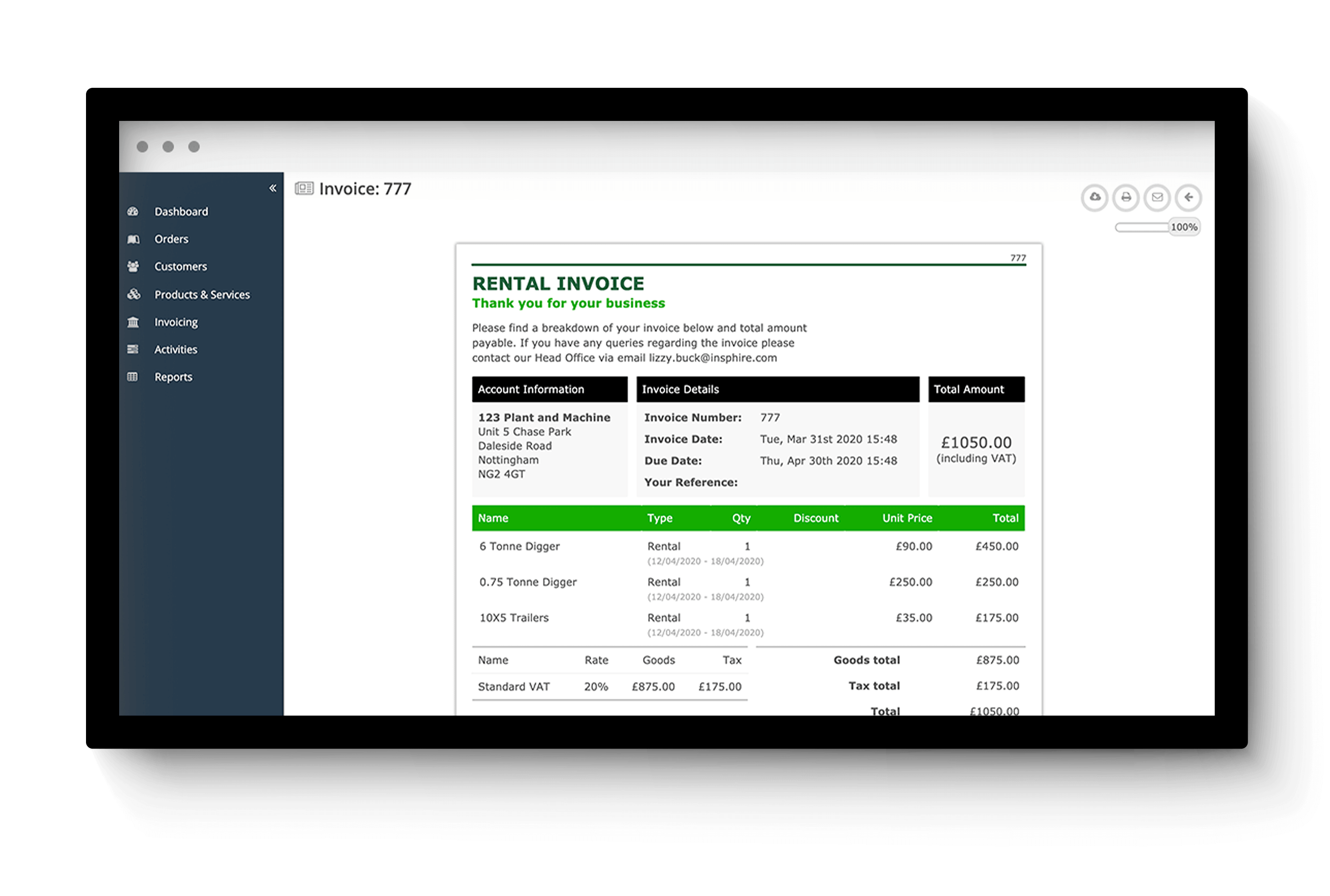 Rental Billing Software
